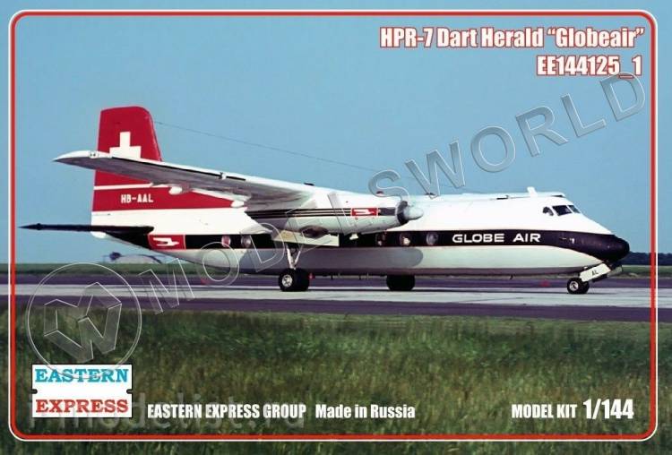 Склеиваемая пластиковая модель HPR-7 Dart Herald "Globeair". Масштаб 1:144 - фото 1