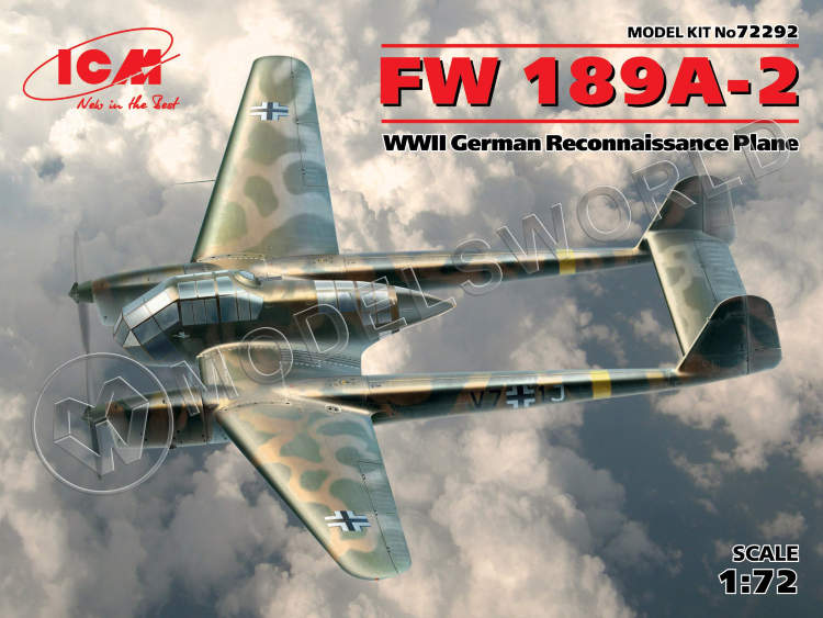 Склеиваемая пластиковая модель FW 189A-2, Германский самолет-разведчик ІІ МВ. Масштаб 1:72 - фото 1