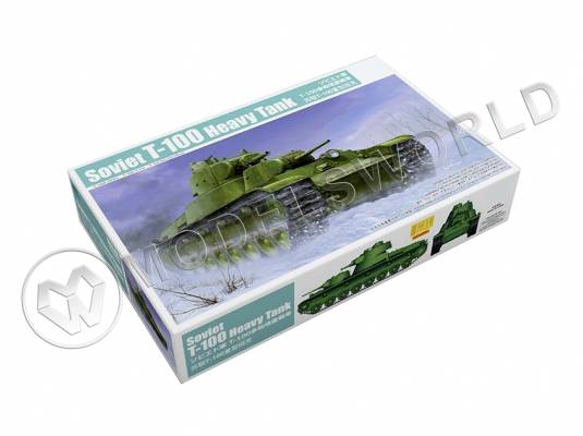 Склеиваемая пластиковая модель Советский тяжелый танк Т-100. Масштаб 1:35