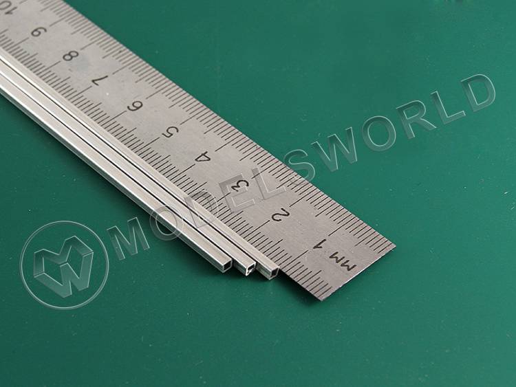 Квадратная алюминиевая трубка 2.4 мм, 1 шт