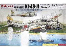 Склеиваемая пластиковая модель Японский бомбардировщик Ki-48-II + ФОТОТРАВЛЕНИЕ. Масштаб 1:48