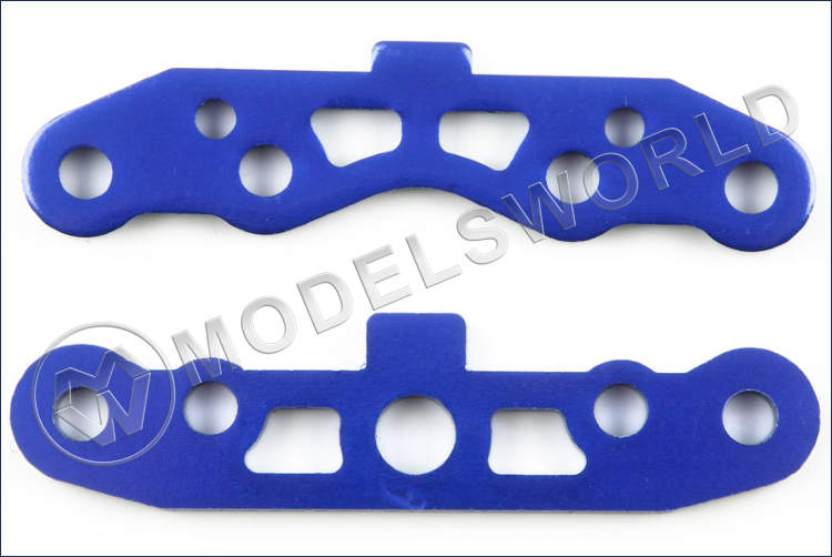 Алюминиевые пластины для крепления осей нижних рычагов подвески (синие) - фото 1