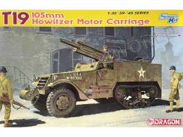 Склеиваемая пластиковая модель Американская самоходная 105 мм гаубица T19. Масштаб 1:35
