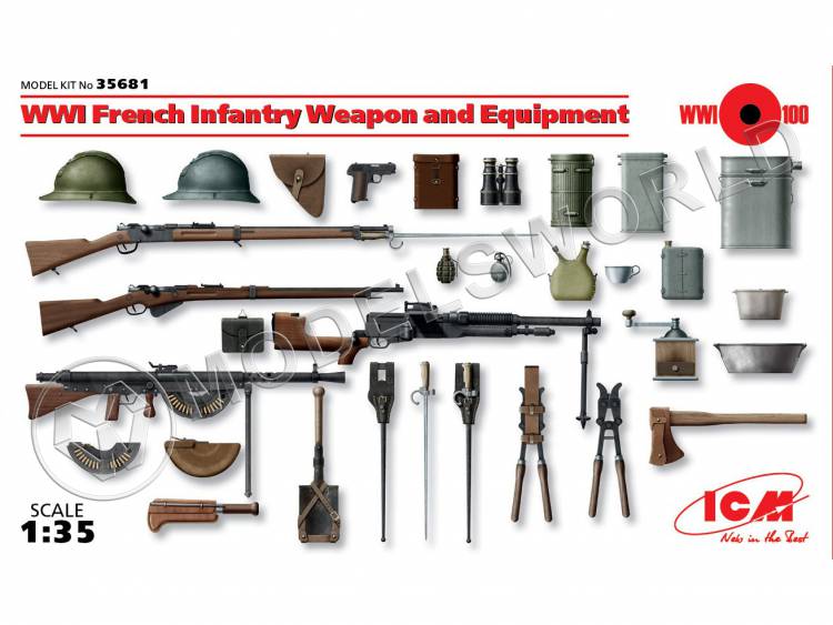 Оружие и снаряжение пехоты Франции I МВ. Масштаб 1:35 - фото 1