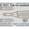 Фототравление стальные ремни для самолета Як-1б, Звезда. Масштаб 1:48