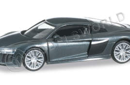 Модель автомобиля Audi R8 V10, зеленый металлик. H0 1:87