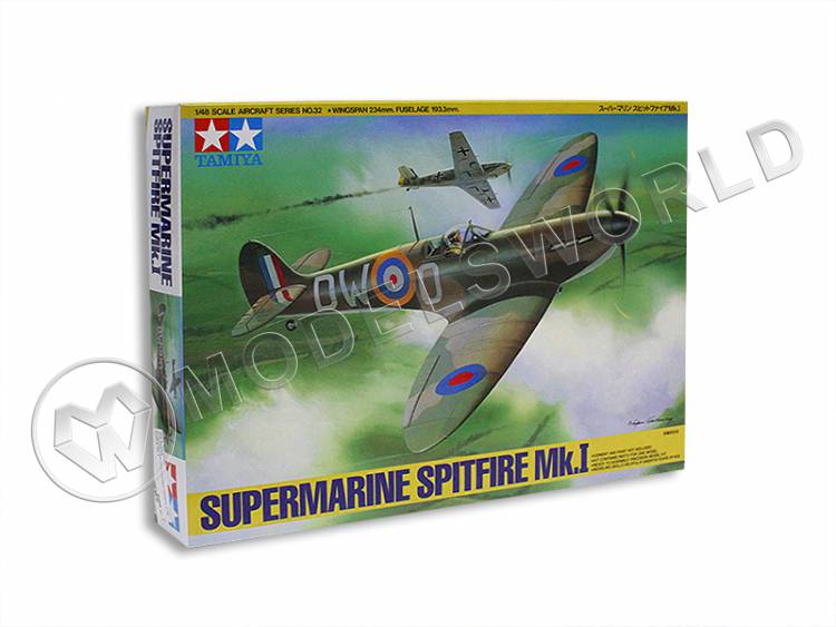 Склеиваемая пластиковая модель Самолета Spitfire Mk.I. Масштаб 1:48 - фото 1