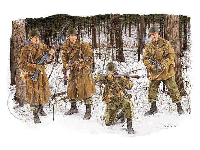 Фигуры U.S.101st Airborne division, Bastogne 1944. Масштаб 1:35 - фото 1
