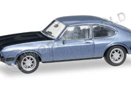 Модель автомобиля Ford Capri RS, голубой металлик с черным. H0 1:87