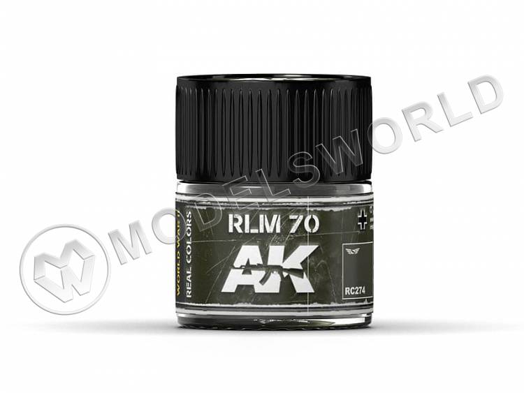 Акриловая лаковая краска AK Interactive Real Colors. RLM 70. 10 мл - фото 1