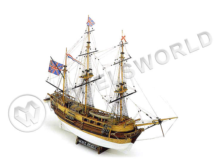 Набор для постройки модели корабля HMS BEAGLE Научно-исследовательское судно, бриг 1817 г. Масштаб 1:64 - фото 1