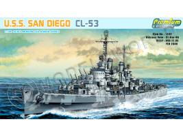 Склеиваемая пластиковая модель Легкий Крейсер U.S.S. San Diego CL-53. Масштаб 1:700