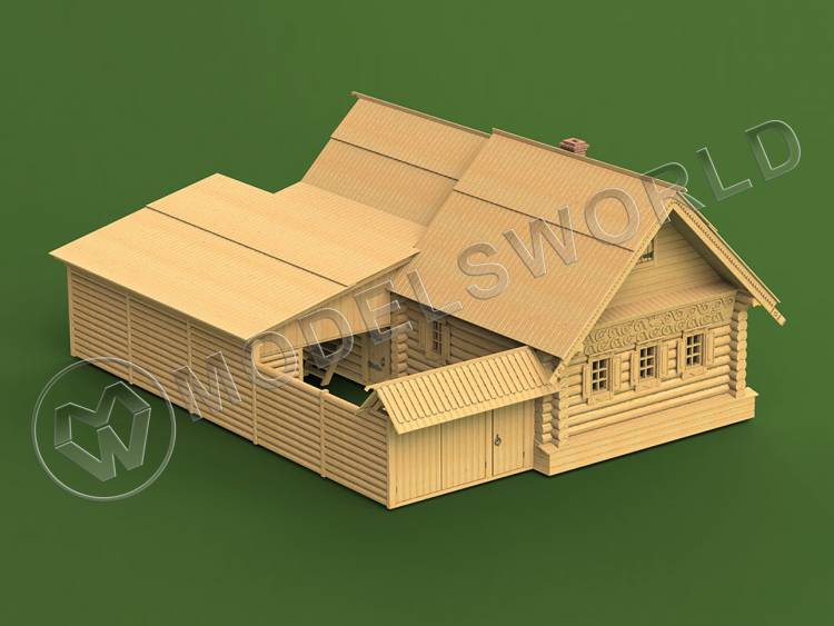 Набор для постройки модели Дом крестьянина из села Илькино, XIX век. Масштаб 1:72 - фото 1
