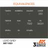 Акриловая краска AK Interactive 3rd GENERATION Standard. Lead Grey. 17 мл