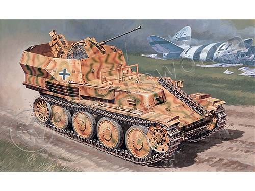 Склеиваемая пластиковая модель Немецкое самоходное зенитное орудие Sd.kfz.140 Flakpanzer 38 Gepard. Масштаб 1:35 - фото 1