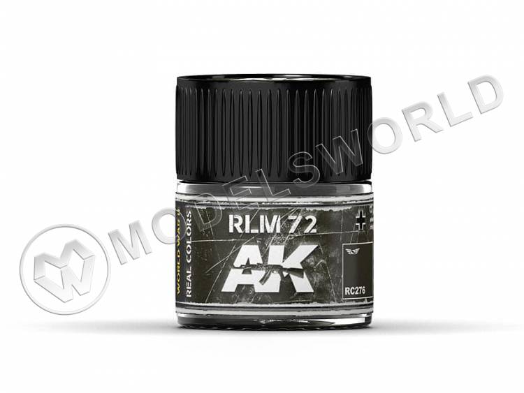 Акриловая лаковая краска AK Interactive Real Colors. RLM 72. 10 мл - фото 1