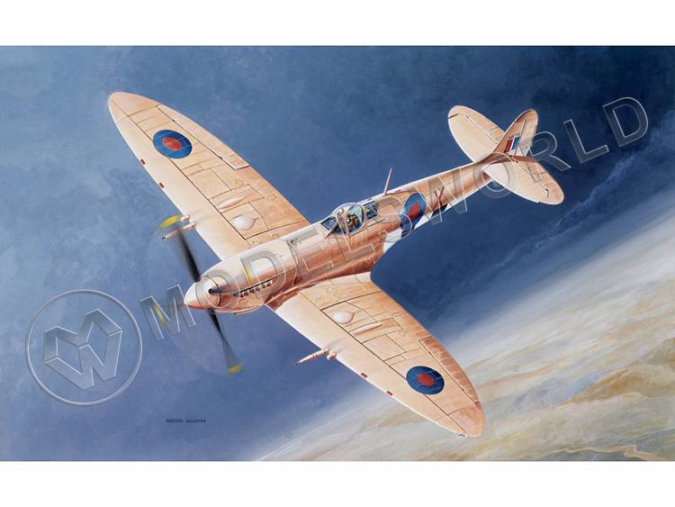 Склеиваемая пластиковая модель истребителя Spitfire MK IX. Масштаб 1:48 - фото 1