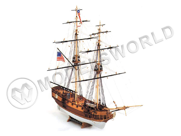 Набор для постройки модели корабля BLUE SHADOW бриг военно-морского флота США, 1778 г. Масштаб 1:64 - фото 1