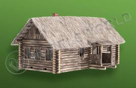 Набор для постройки модели Деревенская изба с соломенной крышей. Масштаб 1:35