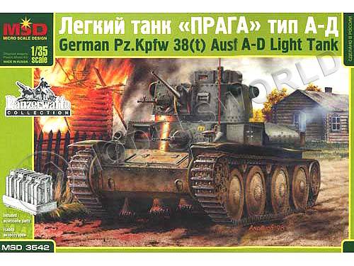 Склеиваемая пластиковая модель Немецкий танк PzBfwg 38t (Прага) Ausf A-D. Масштаб 1:35