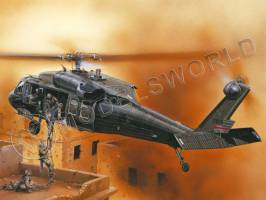 Склеиваемая пластиковая модель вертолет UH-60A/L + смоляные детали. Масштаб 1:35