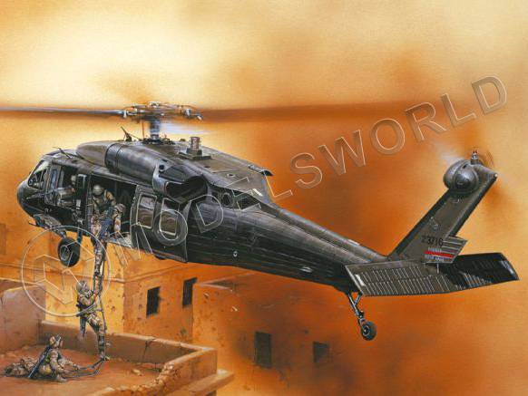Склеиваемая пластиковая модель вертолет UH-60A/L + смоляные детали. Масштаб 1:35 - фото 1