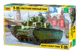 Склеиваемая пластиковая модель Советский тяжелый танк Т-35. Масштаб 1:35