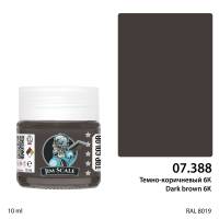 Спиртовая краска Jim Scale Тёмно-коричневый 6К (Dark Brown 6K), 10 мл