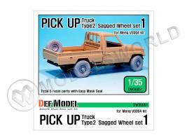Колеса для модели Pick up truck Type 2 set 1, Meng (VS004). Масштаб 1:35