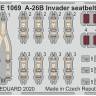 Фототравление для модели A-26B Invader стальные ремни, ICM. Масштаб 1:48