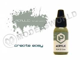 Акриловая краска Pacific88 Серый (RLM 02 Grau), 10 мл