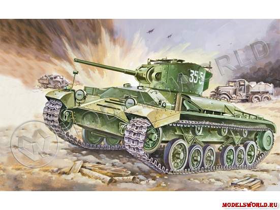 Склеиваемая пластиковая модель Пехотный танк Марк IV Валентайн III. Масштаб 1:35 - фото 1