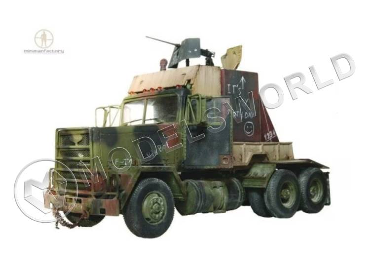 Склеиваемая пластиковая модель Американский тягач M915 Gun Truck. Масштаб 1:35 - фото 1