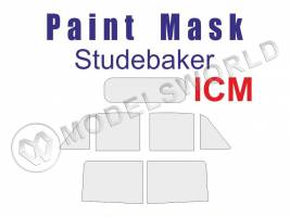Окрасочная маска на остекление Studebaker, ICM, Моделист. Масштаб 1:35
