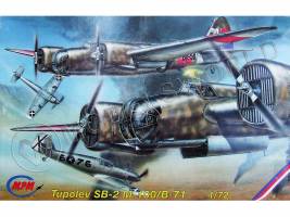 Склеиваемая пластиковая модель самолета Tupolev SB 2M-100/B-71. Масштаб 1:72