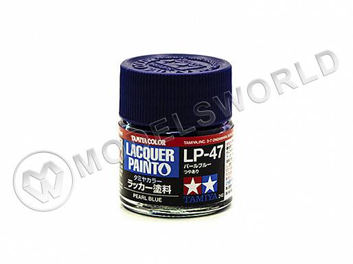 Лаковая краска металлик Tamiya LP-47 Pearl Blue, 10 мл