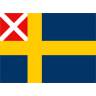 Шведы 1818 флаг. Размер 16х10 мм