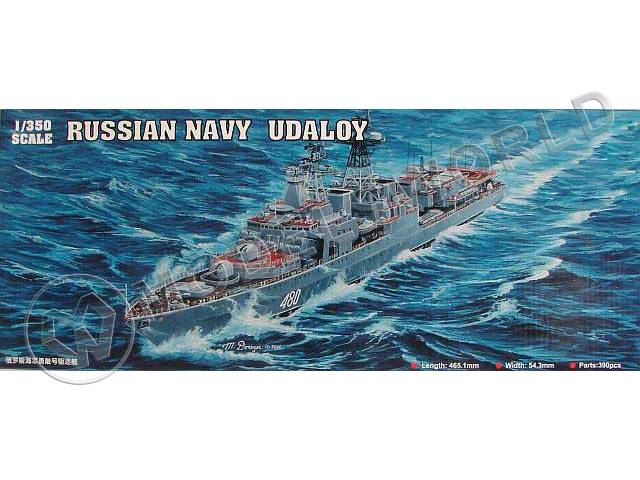 Склеиваемая пластиковая модель Противолодочный корабль проекта 1155 "Удалой". Масштаб 1:350 - фото 1