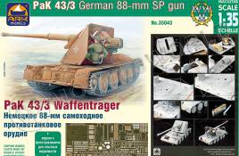 Склеиваемая пластиковая модель Немецкое 88 мм самоходное противотанковое орудие PaK 43/3 Waffentrager (Prof версия) с фототравлением. Масштаб 1:35