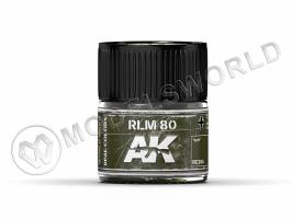 Акриловая лаковая краска AK Interactive Real Colors. RLM 80. 10 мл