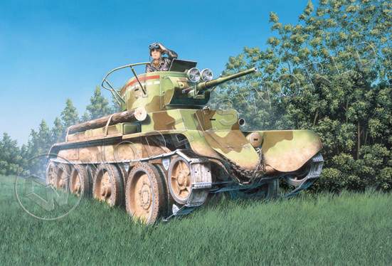 Склеиваемая пластиковая модель Легкий танк БТ-7. 1935 г командирский. Масштаб 1:35 - фото 1
