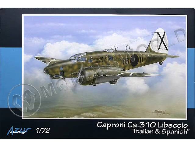 Склеиваемая пластиковая модель Итальянский многоцелевой самолет Caproni Ca 310. Масштаб 1:72 - фото 1