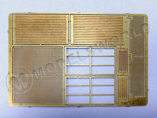 Набор фототравления для основного боевого танка Т-90. Масштаб 1:35