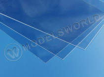 Прозрачный пластик 0.13 мм, 3 листа 15х30 см