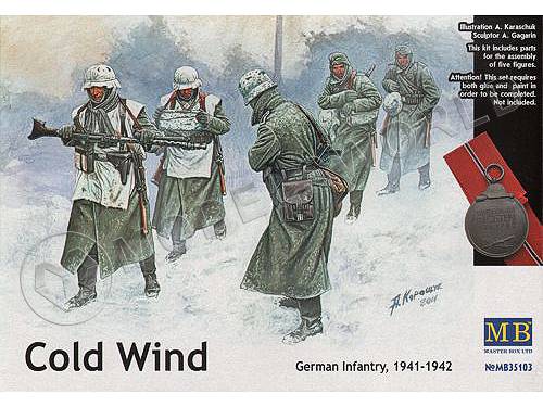 Фигуры "Холодный ветер". Немецкая армия, 2 МВ. Масштаб 1:35 - фото 1