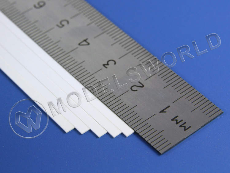 Полоска пластиковая для масштаба S, 0.4х2.4 мм, 10 шт - фото 1
