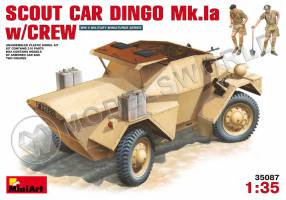 Склеиваемая пластиковая модель разведывательный бронеавтомобиль Dingo Mk.Ia с экипажем. Масштаб 1:35
