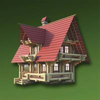 Набор для постройки модели Охотничий домик. Масштаб 1:35