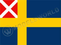 Шведы 1818 флаг. Размер 73х45 мм