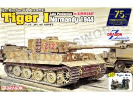 Склеиваемая пластиковая модель Немецкий танк Pz.Kpfw. VI Ausf. E Tiger I w/zimmerit, Нормандия 1944 г.. Масштаб 1:35